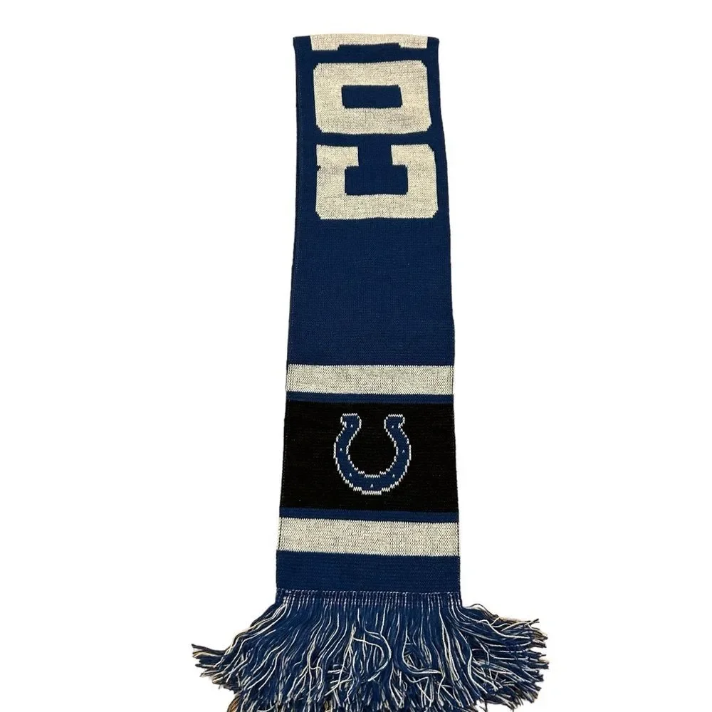 NFL Indianapolis Colts Blue White Knit Scarf